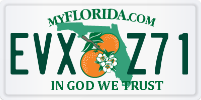 FL license plate EVXZ71