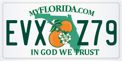 FL license plate EVXZ79