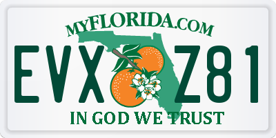 FL license plate EVXZ81