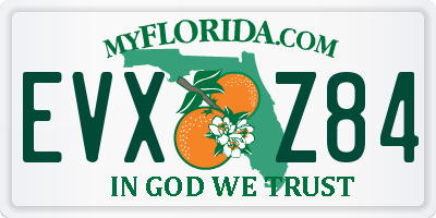 FL license plate EVXZ84
