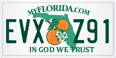 FL license plate EVXZ91
