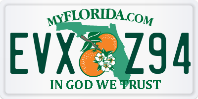 FL license plate EVXZ94