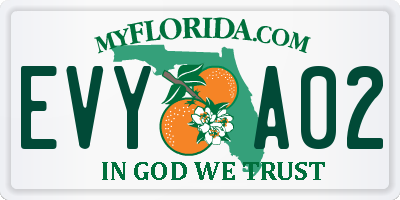 FL license plate EVYA02