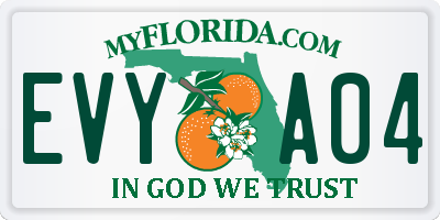 FL license plate EVYA04