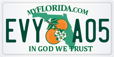 FL license plate EVYA05