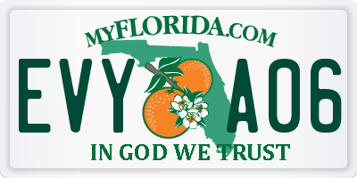 FL license plate EVYA06