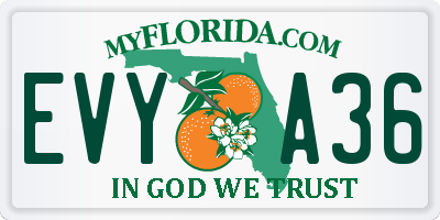 FL license plate EVYA36