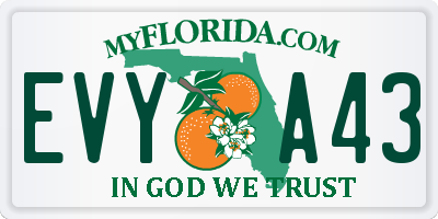 FL license plate EVYA43