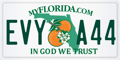 FL license plate EVYA44
