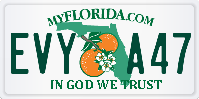 FL license plate EVYA47
