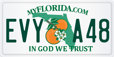 FL license plate EVYA48