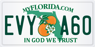 FL license plate EVYA60