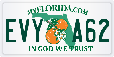 FL license plate EVYA62