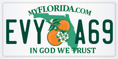 FL license plate EVYA69