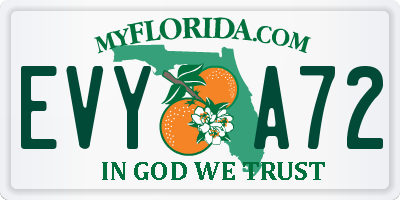 FL license plate EVYA72
