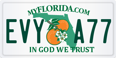 FL license plate EVYA77
