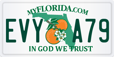 FL license plate EVYA79