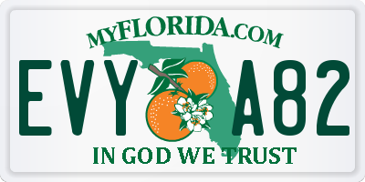 FL license plate EVYA82