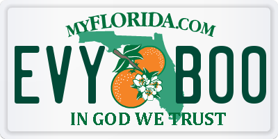 FL license plate EVYB00
