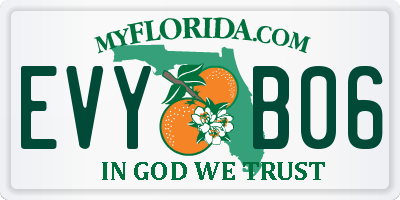 FL license plate EVYB06