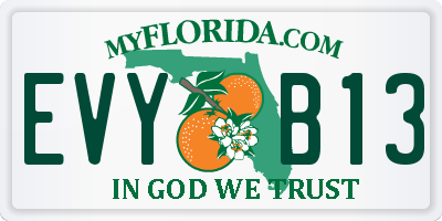 FL license plate EVYB13
