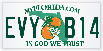 FL license plate EVYB14