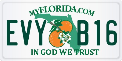 FL license plate EVYB16