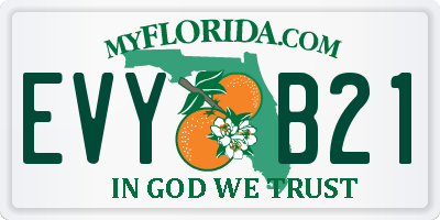 FL license plate EVYB21
