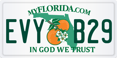FL license plate EVYB29