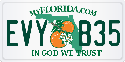 FL license plate EVYB35