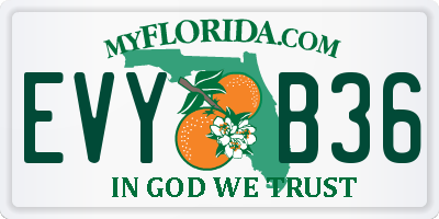 FL license plate EVYB36