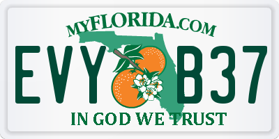FL license plate EVYB37