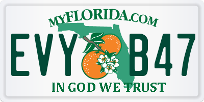 FL license plate EVYB47