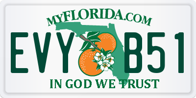 FL license plate EVYB51