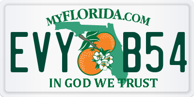 FL license plate EVYB54