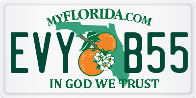 FL license plate EVYB55