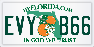 FL license plate EVYB66