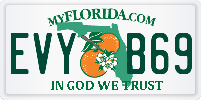 FL license plate EVYB69