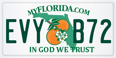 FL license plate EVYB72