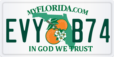 FL license plate EVYB74