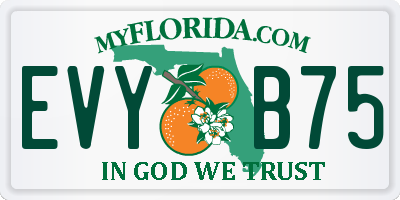FL license plate EVYB75