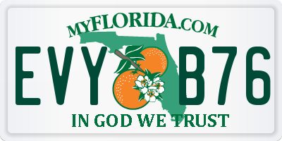 FL license plate EVYB76
