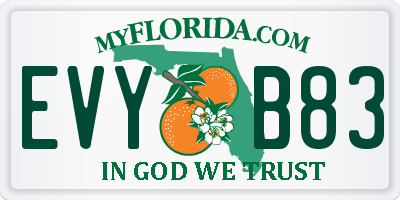 FL license plate EVYB83