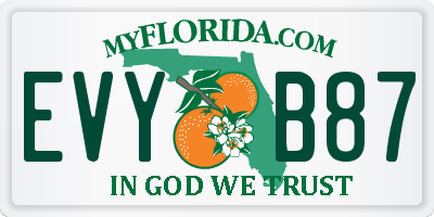 FL license plate EVYB87