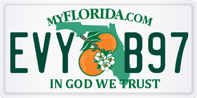 FL license plate EVYB97