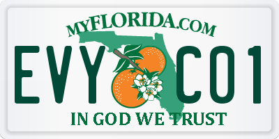 FL license plate EVYC01