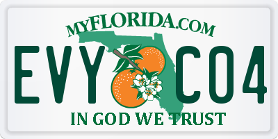 FL license plate EVYC04