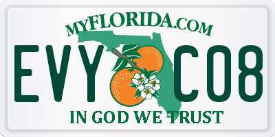 FL license plate EVYC08