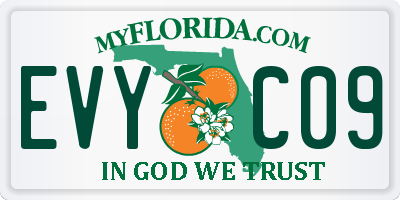 FL license plate EVYC09