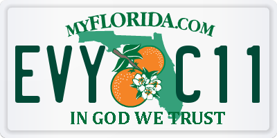 FL license plate EVYC11